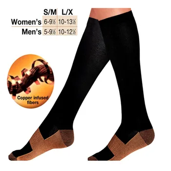 1 par čarapa Uniseks za muškarce i žene, štite od umora, Udobne mekane čarape do koljena, štite od umora Muške čarape