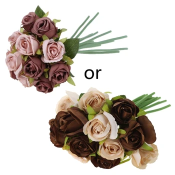 12 Glava, oponašaju Umjetni cvijet Ruža, Svileni buket, Vjenčanje college, kućni dekor
