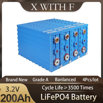 3,2 U Lifepo4 200AH Baterija 4/8/16/32 kom. Baterije Velikog Kapaciteta Za RV Brod Golf Košaricu Solarni Banka Hrane