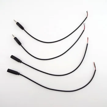 5pcs 3,5 mm 3-Polni 4-Wire Muški Ženski Audio Produžni Kabel, Aux S Jedne Glavom 3,5 mm Stereo 3 4 Žice DIY Audio Izlazna Linija