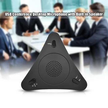 Aibecy USB Conference Mic: Stručni zračenjem kondenzatorski mikrofon -soundbox na 360 °, jasna speakerphone za produktivnih sastanaka.
