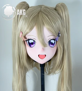 (AL61) Postaviti Lik Žena/Djevojka Od Smole S Punim/Pola Glave Sa Bravom Anime Japanski Cosplay Maska Animego Kigurumi
