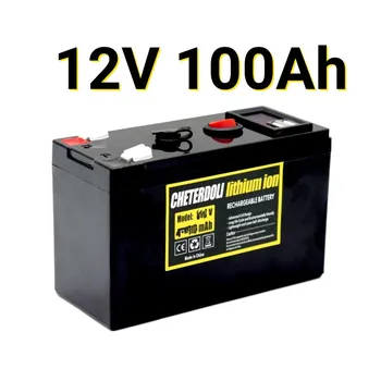 Baterija 12V 100Ah 18650 punjiva litij baterija baterija baterija baterija baterija baterija za solarne energije Baterija električnog automobila + punjač 12.6v3A