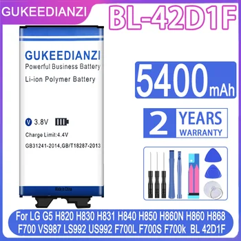 Baterija GUKEEDIANZI BL-42D1F 5400 mah Za LG G5 H820 H830 H831 H840 H850 H860N H860 H868 F700