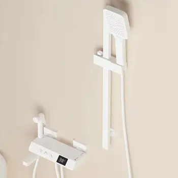 Bijela Jednostavan set za tuširanje u kineskom stilu, Odvojeno mikser za kupanje, Tipke s digitalnim zaslonom, Разбрызгиватель za wc