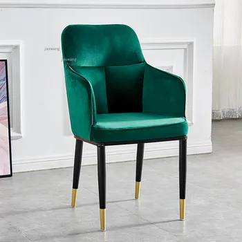 Blagovaona stolice s naslonom za Europske Kuće, jednostavno luksuzno moderno фланелевое stolica, blagovaona stolice, namještaj za dnevni boravak, Skandinavska ugostiteljska željezo