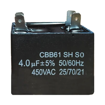 CBB61 Kondenzator ventilatora Klima uređaja 4-pinskom umetanje 1,0 1,5 2,0 2,5 3,0 3,5 4,0 6,0 uf Lanser kondenzator