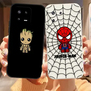Crtani film Marvel Грут Spider-Man Torbica Za Telefon Xiaomi 13 12 12S 11 11T 10 10S 9 9SE 8 8SE Pro Ultra Lite Torbica Funda Shell Capa