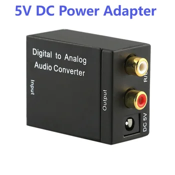 Digitalni optički i koaksijalni audio izlaz na analogni pretvarač RCA L/R Audio ConverterAdapter
