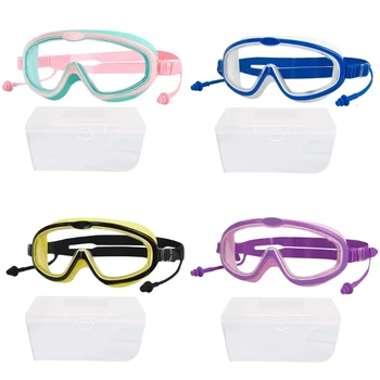 Dječje naočale za plivanje s затычками za uši, vodootporan naočale za plivanje sa širokim pregledom, svjetla za maglu