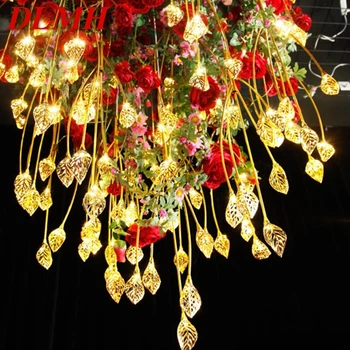 DLMH Moderan vjenčanje lampa sa zlatnim listom, led lampa za zurke, Visi svjetiljka, svjetiljka za ubacivanje u zemlju, Pozadinsku ukras