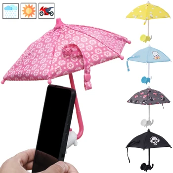 Držač mobilnog telefona, suncobran sisanje čaša, Fleksibilna Vodootporna Prijenosni mini kišobran, suncobran od legure za bicikl