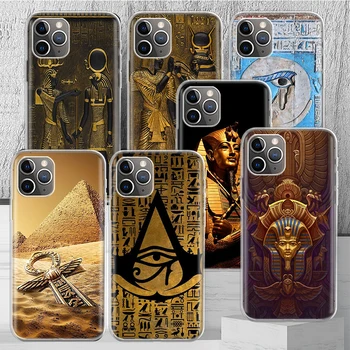 Egipat Nefertiti Anubis Ankh Faraon Torbica Za Telefon iPhone 14 13 Pro 11 15 Ultra 12 XR X XS Max 7 8 6S Plus SE S Blagim Uzorkom