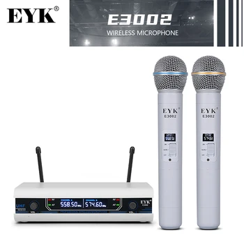 EYK E3002 Dual bežični ručni mikrofon sa automatskim usklađivanje stabilan prijem Pro микрофонная UHF sustav za kućnu restoran, bar, emisija