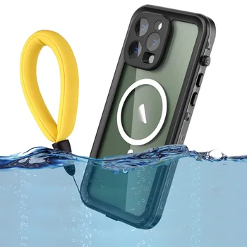 IP68 Vodootporna Torbica Magsafe Coque za Novi iPhone 15 Pro Max iPhone15 Plus 2023 šok-dokaz Torbica 360 Protect Seal Branik Fundas
