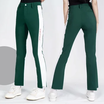 Jesenje hlače za golf, ženske uske elastične prozračne hlače s prorezom, proljeće-ljeto sportske hlače za tenis, ženske duge hlače za golf