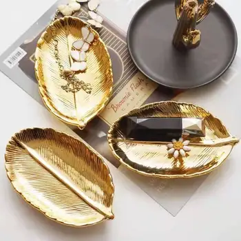 Keramičke zlatar pločica, keramičkih pločica zlata leaf, Europska keramičkih pločica za pohranu nakit, ukrasi za dom
