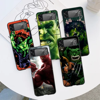 Marvel Hulk Banner Snažan Crna Torbica ZFlip Za Samsung Galaxy Z Flip 4 3 5G Tvrda Torbica za Galaxy zflip4 3 Sjedalo za telefon u obliku Školjke