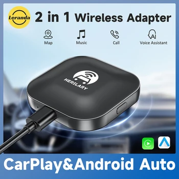 Mini Bežične Android Automatski Adapter Carplay Žičane Na Bežičnu Mrežu 2 U 1 Smart AI Box Auto je OEM za Benz, Audi, Mazda, Kia, Toyota, VW
