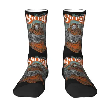 Moderan Vintage čarape s duhovima na Halloween, ženske, muške toplo sportske čarape s 3D ispis heavy metal rock-grupe, Košarku, sportske čarape