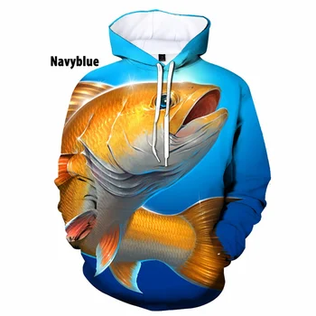 Novost muška majica sa 3D ispis za ribolov, veste Unisex moda majica, vanjska odjeća, sportska pulover