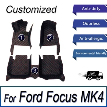 Običaj Kožne Auto-Tepisi Za Ford Focus MK4 2019 2020 2021 2022 Tepisi, Tepih-Obloge Za Stopala, Pribor