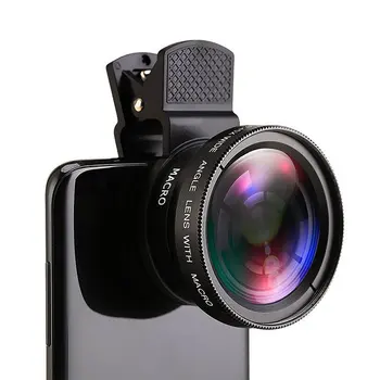 Objektiv mobilnog telefona 0.45 x Super Širokokutni 12.5 x Makro HD Kamera Vanjski objektiv 2-u-1 Objektiv mobilnog telefona Za Smartphone i Tablete