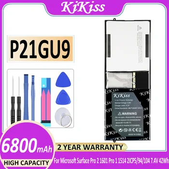 Original Bateriju KiKiss P21GU9.6800mAh za Microsoft Surface Pro 2 Pro2 1601 Pro 1 Pro1 1514 2ICP5/94/104 7.4 V Bateria