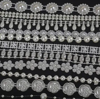 perle od umjetnih bisera okruglog Oblika u obliku Cvijeta s lancem od циркона za izradu nakita Изделийһ DIY Ogrlica na Veliko