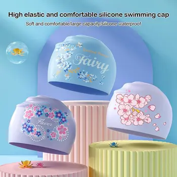 Smjenski silikonska kapa za kupanje, vodootporan kape za tuširanje, izdržljiv ultra-tanki ženski s turbanom za kupanje