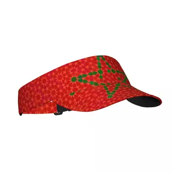 Sportski солнцезащитная kapu s podesiv vizir, UV-zaštita, Gornji Prazan šešir za tenis, golf, trčanje, Zastavu Maroka s tradicionalnim мавританским ukras