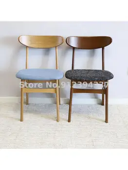 Stolica od punog drveta blagovaona stolice od bijelog hrasta tkanina minimalistički skandinavski pregovarački kava kuća s kravatom na naslon za odmor