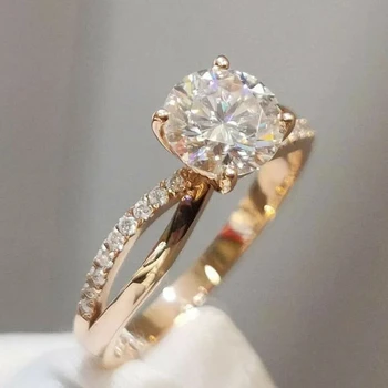 Suvremeni modni dizajn, donje prsten, Luksuzni Zlatni Vjenčani prsten, Jednostavan i elegantan Ženski nakit veleprodaja