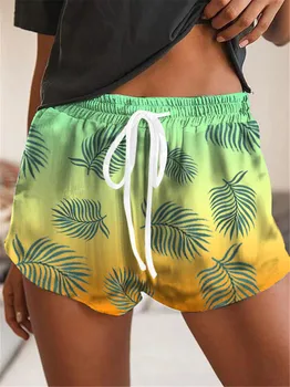 Trendi Ljetne ženske gaćice 2023, Nove Svakodnevne Besplatne mini-hlače resort na plaži u stilu 3D ispis Zelenila, sportovi na vodi, Ženske Kratke hlače