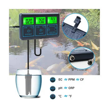 Tuya WiFi 7 u 1 Tester Kvalitete vode Многопараметрический Analizator vode Digitalni Mjerač PH/ORP//Temperature US Plug