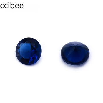 Veleprodaja stakla okruglog plavog kamena, elegantne i moderne staklene okrugle plave kamena, zvjezdani plave, tamno plave gol, kamena