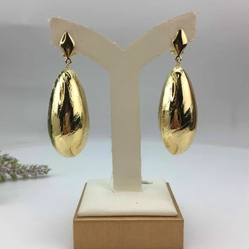 Yuminglai, Velike viseće naušnice, Ženske Viseće naušnice za djevojčice, Jedinstvene zlatne naušnice iz Dubaija Za žene, Upadljiv nakit FHK15975