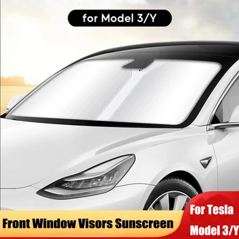 Za Model Tesla 3 Y Sunčane viziri na vjetrobransko staklo automobila, auto Nadstrešnice Na prednje staklo, Za kišobran, suncobran Za Kampiranje, Planinarenje