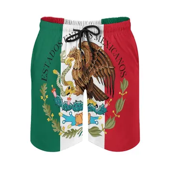 Zastava Meksika (proširena skala) s grbom Anime CausalUnique Podesivi Remen Prozračna быстросохнущая Muška košulja plaža