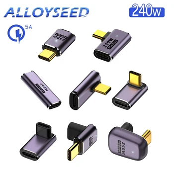⚡5A OTG Adapter Type-C 240 W Pretvarač podataka za brzo punjenje USB4.0 40 Gbit/s Podrška za 8 Do 60 Hz USB C Adapter na 90/180 stepeni